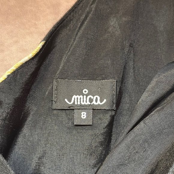 Mica Floral Dress Y2K Sz 8 Babydoll 100% Linen Fit &Flare Romantic Asian Print - Picture 10 of 15